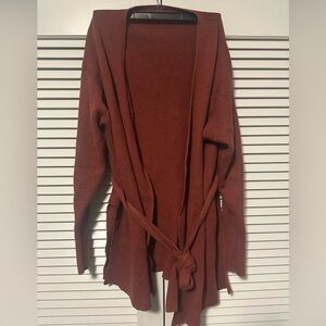 J.Crew Rust-Colored Cardigan with Tie Belt